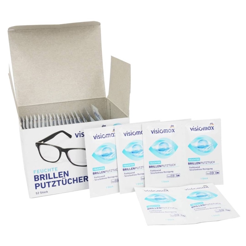 德國🇩🇪DM VISIOMAX 多功能鏡面擦拭紙 拋棄式 眼鏡布 擦拭布 拭鏡布 清潔布 相機鏡頭 消毒 殺菌 清潔