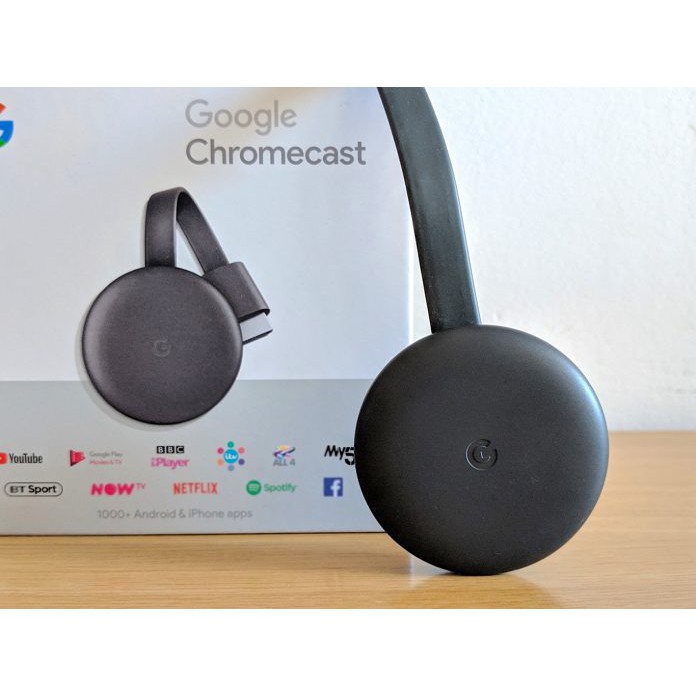 &lt;現貨&gt;2022谷歌 Google Chromecast 3代 HDMI 媒體串流播放器/電視棒/無線連結(黑色)