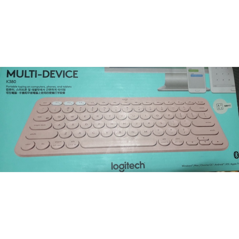 Logitech 羅技 K380 多工無線藍牙鍵盤（粉紅）（注音版本）