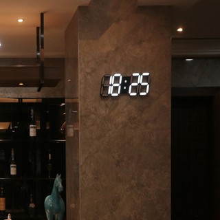 🔥台灣現貨🔥 掛鐘 時鐘 超大號LED電子時鐘3D立體數字 創意萬年歷客廳辦公室遙控掛鐘 鬧鐘