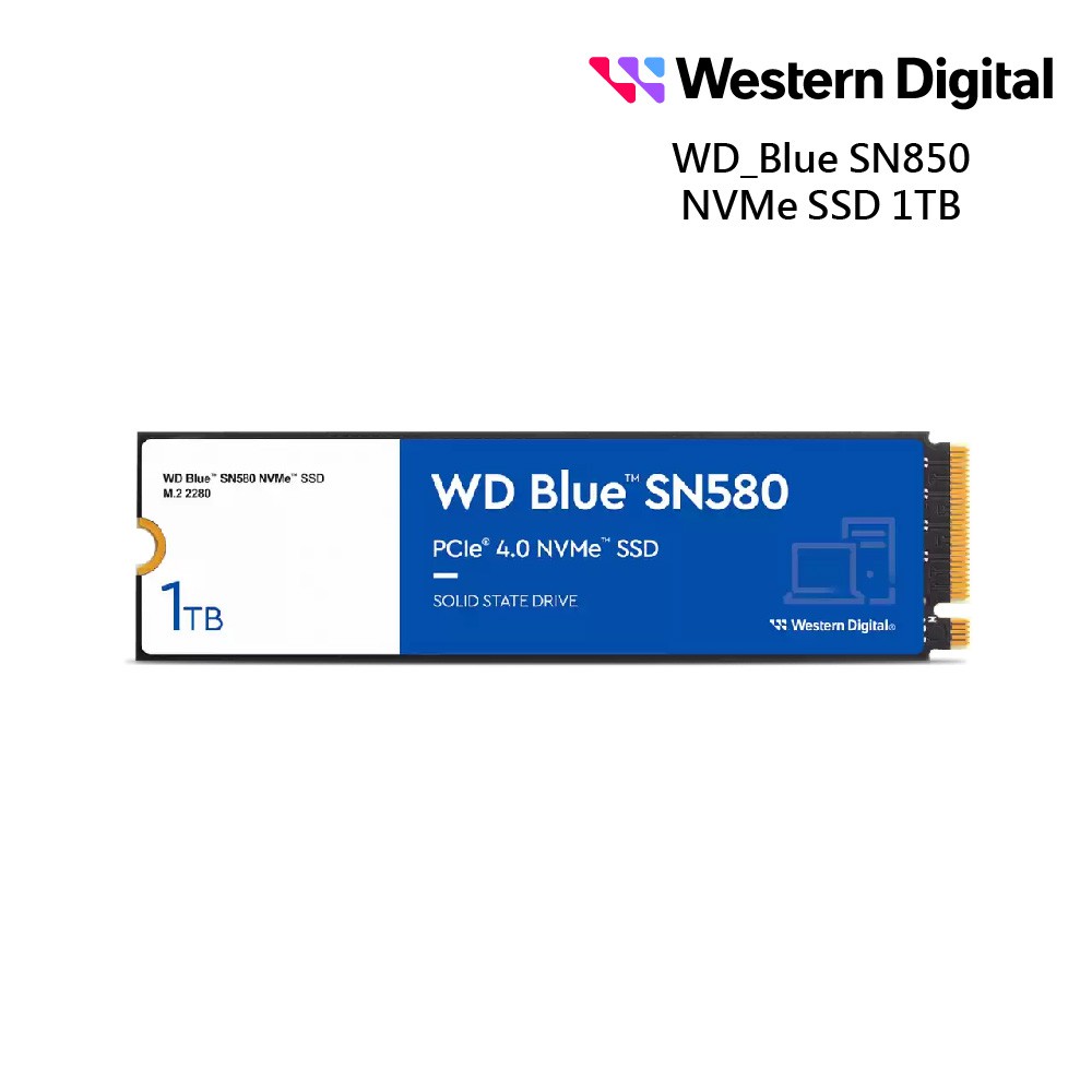 WD 藍標 SN580 1TB Gen4 NVMe PCIe SSD固態硬碟 現貨 廠商直送