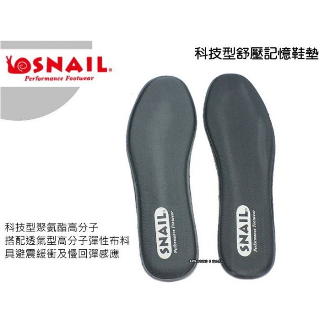 SNAIL 科技型舒壓記憶鞋墊 (灰 IN0309 )