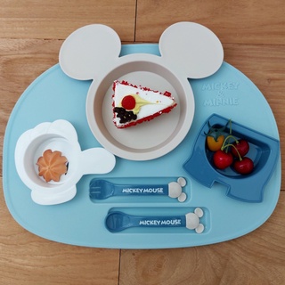 【現貨】日本直送 日本製 迪士尼 米奇 兒童餐盤組 米老鼠 孩童餐具套組 幼兒餐盤 湯匙 餐具組 兒童餐具 艾樂屋