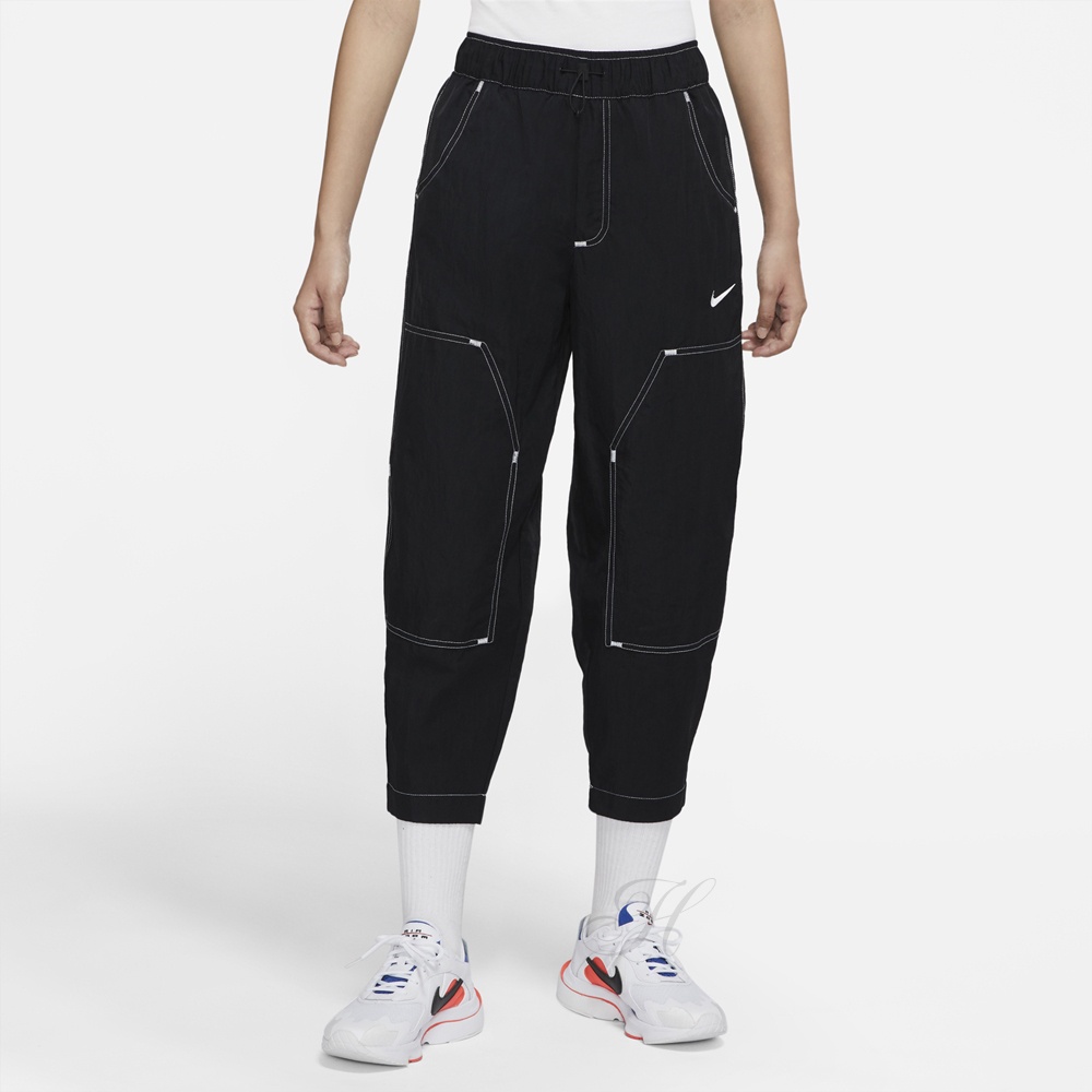 NIKE 耐吉2201女款 運動長褲 高腰 AS W NSW SWSH WVN HR PANT 黑 DM6210010