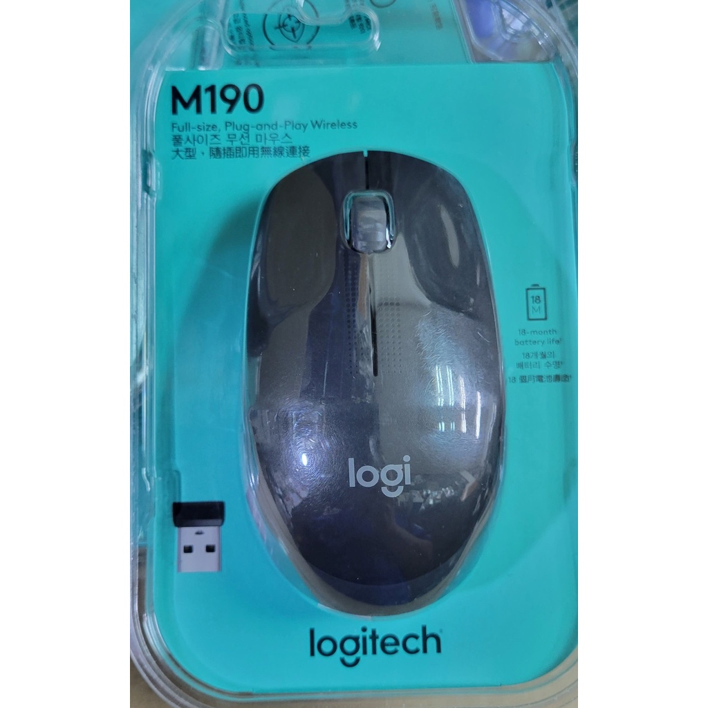 點子電腦☆北投@全新 Logitech 羅技 M190 無線滑鼠 含接收器 灰色款紅色款☆370元