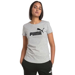Puma ESS 基本款Logo 燙印短TEE 女 灰【 Watch On-line Store】