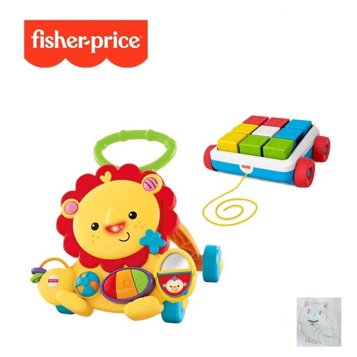 現貨-Fisher-Price 費雪兩用獅子聲光踏步車/學步車