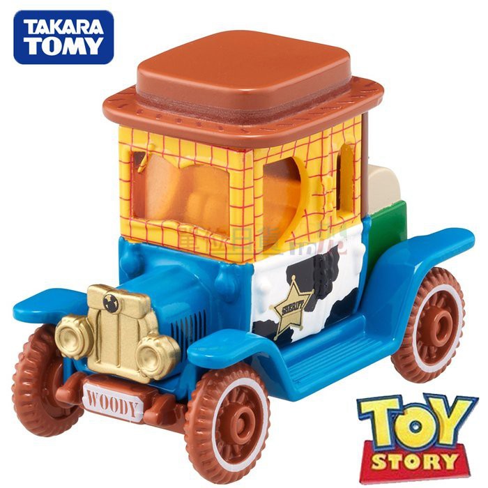 『 單位日貨 』日本正版 TOMICA 多美 迪士尼 玩具總動員 胡迪 老爺車 合金 小車 收藏 DM-18