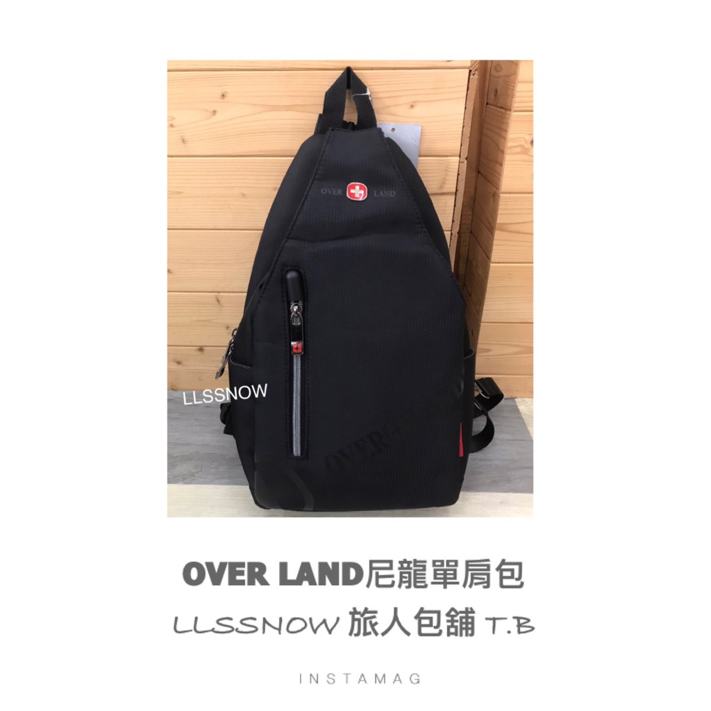 （現貨）OVER LAND 紅十字LOGO防水耐磨單肩 雙肩背包 單肩包 側背包 胸包 男用包 單肩胸包