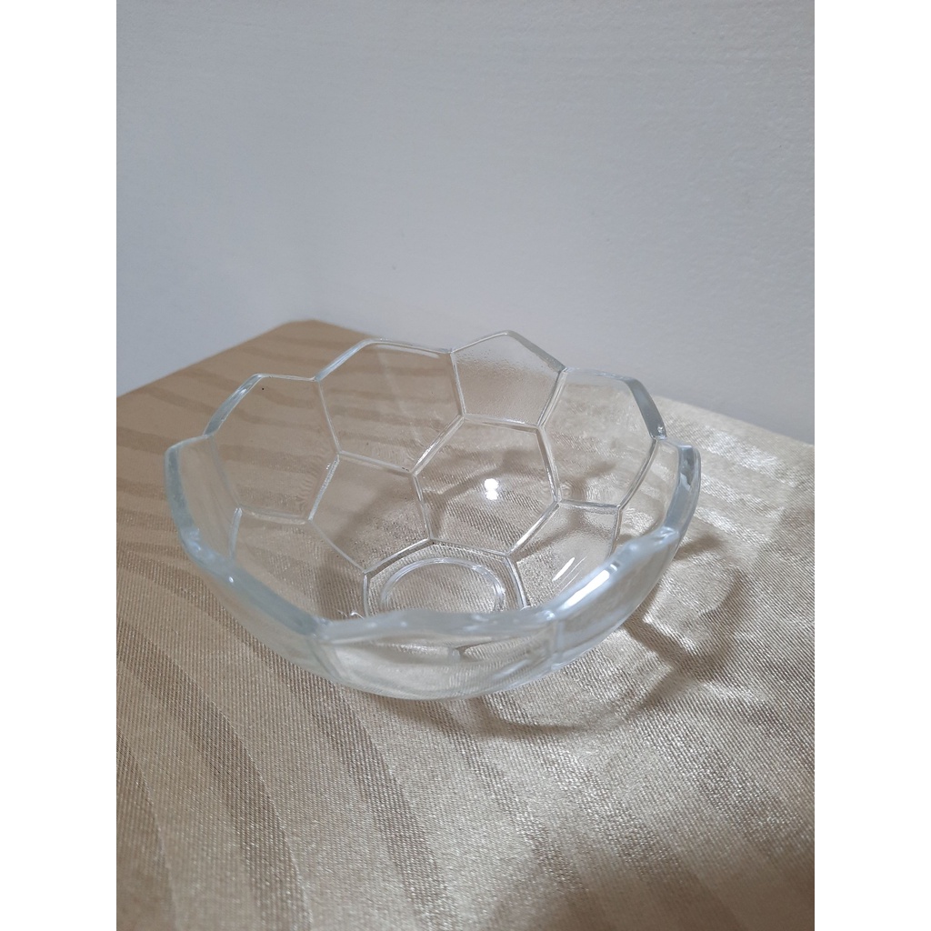 六角玻璃碗 擺飾 點心碗 透明玻璃碗 玻璃碗 沙拉碗 料理碗 冰碗 醬料碗 特色玻璃碗 小巧可愛 裝飾