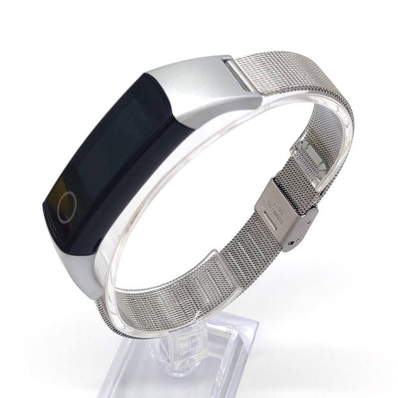 Forwelleny 金屬不銹鋼錶帶手鍊適用於榮耀手環 Honor Band 4 5 皮帶帶塑料連接器腕帶智能