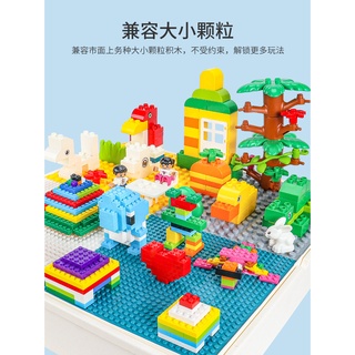 兒童大顆粒多功能積木桌子寶寶拼裝玩具益智拼圖4男孩子智力女孩