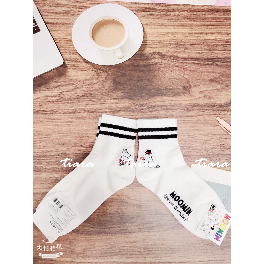 嚕嚕咪 踝上襪 moomin 嚕嚕咪家族 韓國製造 素色 純棉 襪子 女生襪子 卡通襪 中筒襪 嚕嚕米