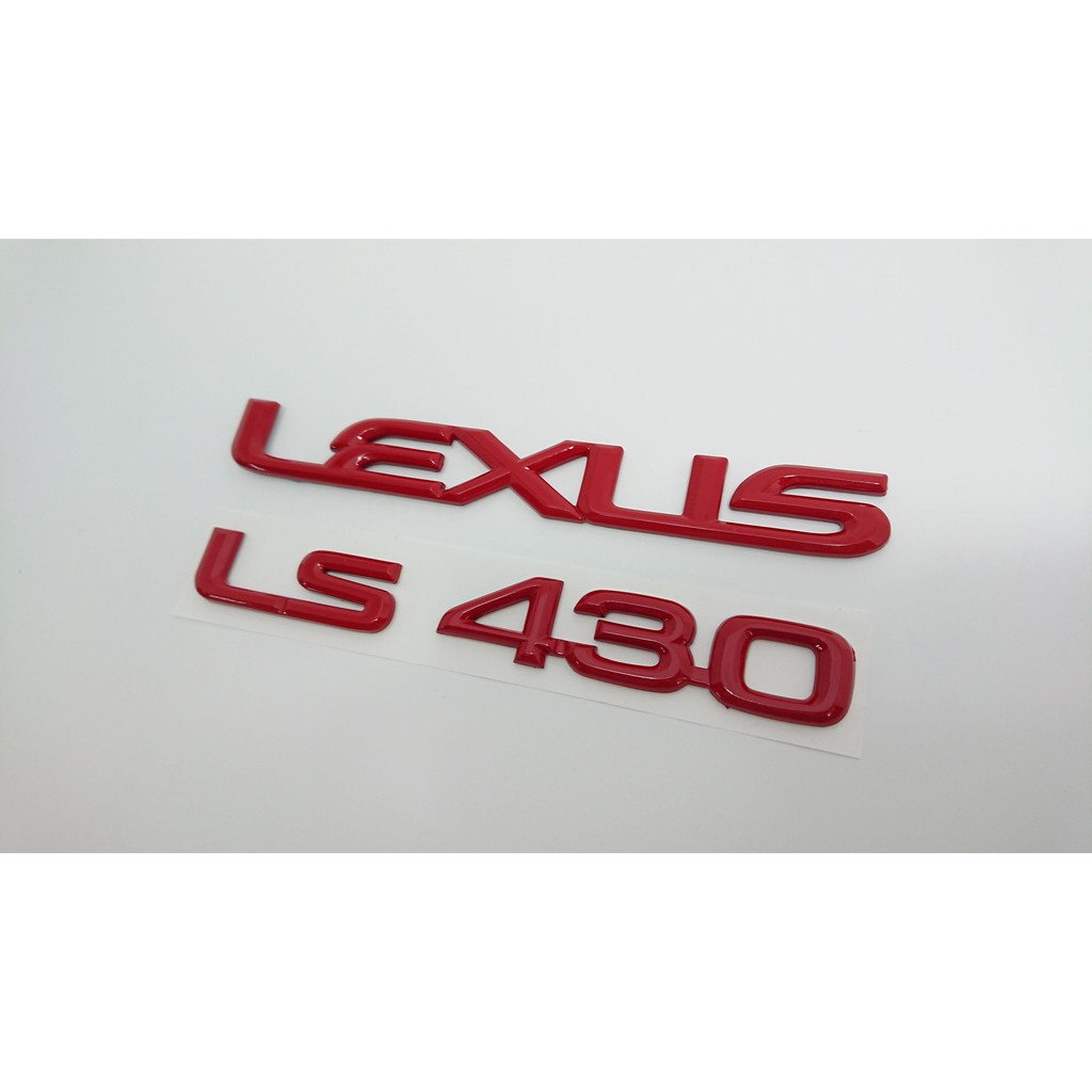 圓夢工廠 Lexus LS430 烤漆紅 特製紅 後車箱 改裝 字標字貼 時尚 紅 字型同原廠款式