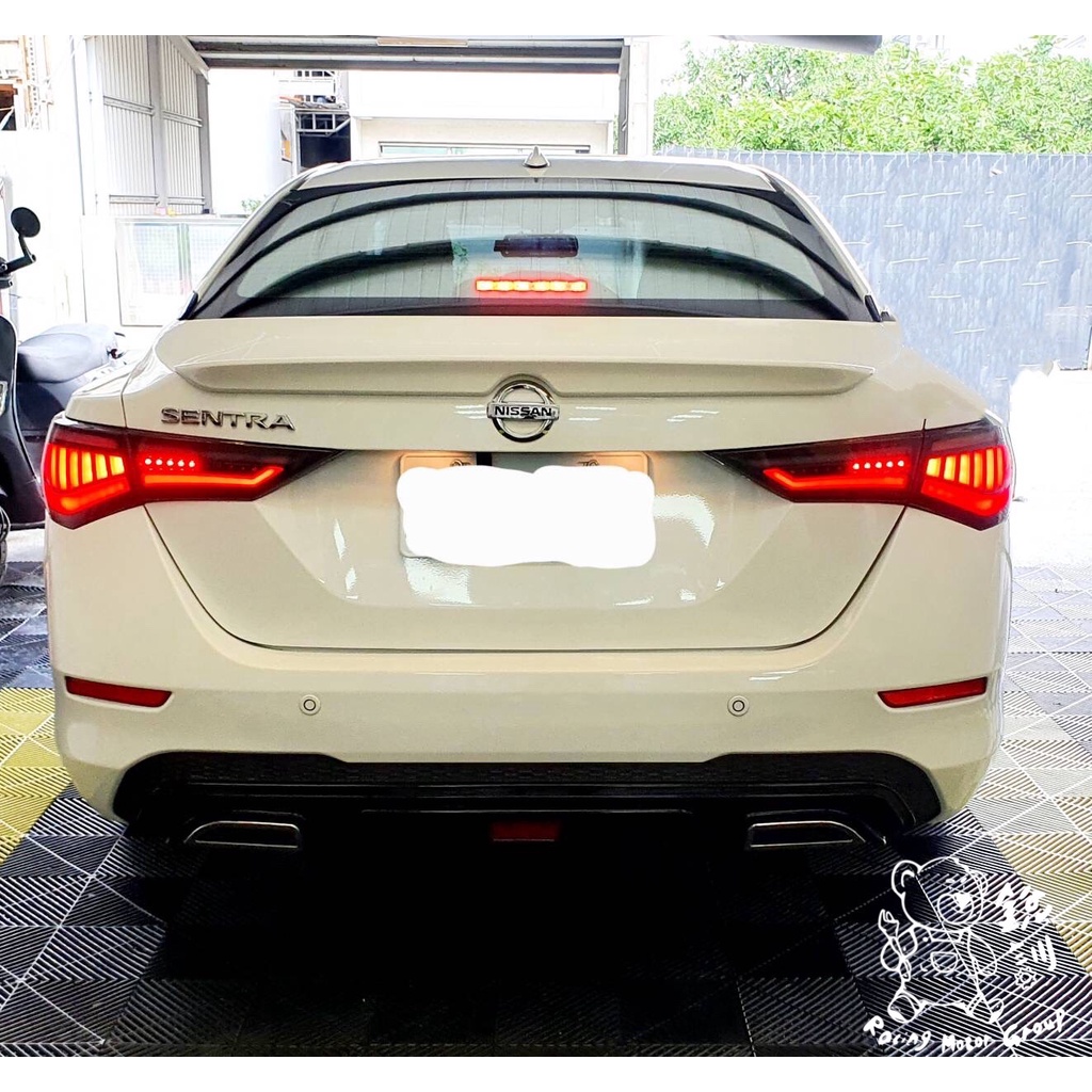 銳訓汽車配件精品-台南麻豆店 Nissan Sentra b18 安裝 跑馬尾燈(燻黑款)