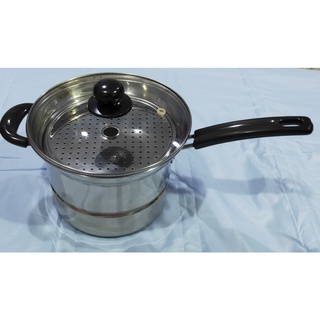 ✨欣欣百寶屋✨【CookPower 鍋寶】多用途 不鏽鋼 21cm 單柄鍋 -附鍋蓋、蒸盤、瀘網 (現貨)