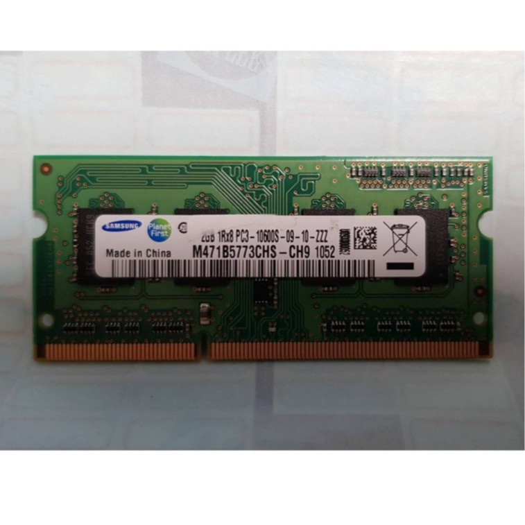 二手- DDR3 2G 1Rx8 SODIMM RAM PC3-10600S 1333MHZ