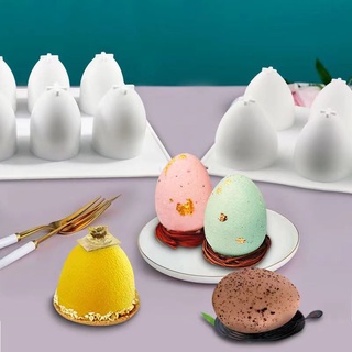 8連雞蛋矽膠模具 法式慕斯蛋糕甜點模具 巧克力蠟燭肥皂布丁果凍模具 diy烘焙工具