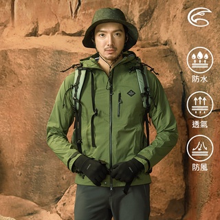ADISI 男Xpore-3L防水透氣連帽外套AJ2291009 古銅綠 / 防水透氣外套 登山雨衣 單件式防水透氣外套