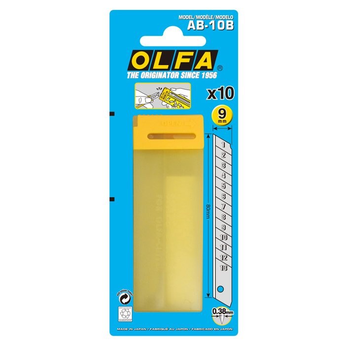 OLFA 小型美工刀片 10片入 / 盒 AB-10B