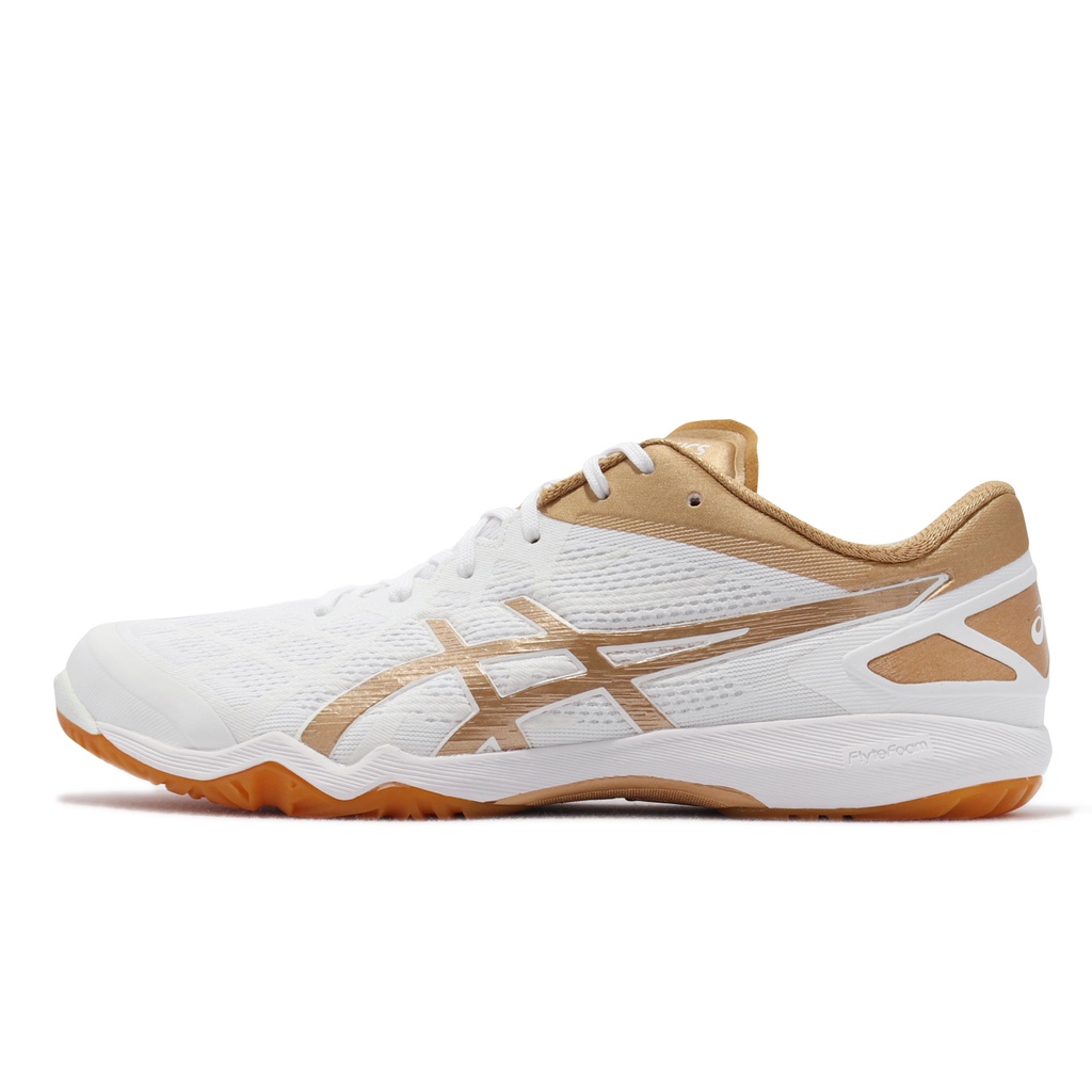 Asics 桌球鞋 Attack Dominate FF 2 白 金 亞瑟士 男鞋 【ACS】 1073A010102