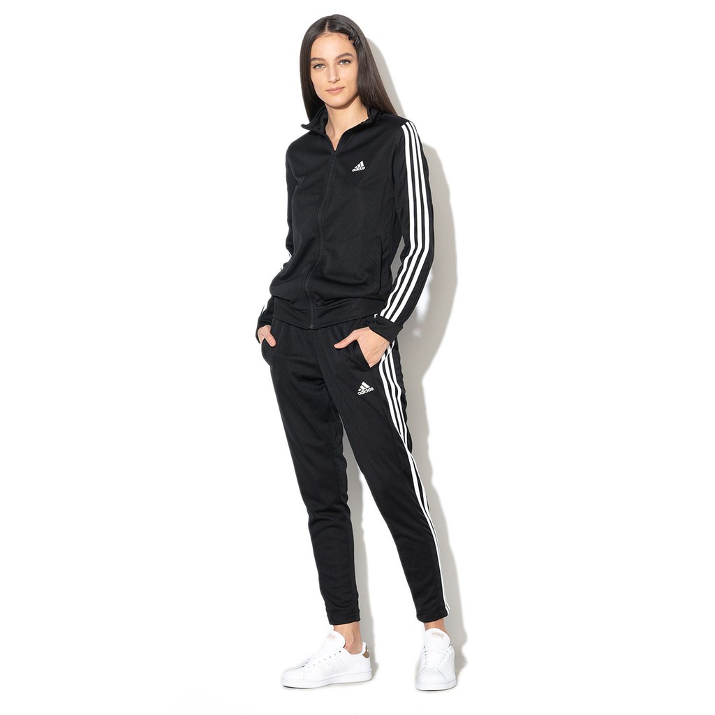 [MR.CH]Adidas Team Sports Tracksuit 愛迪達 黑白 三線 運動套裝 女 DV2431