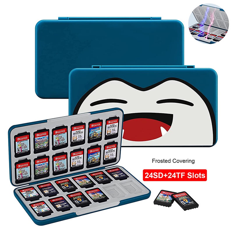 Nintendo Switch / Lite / Oled 24 合 1 遊戲卡盒 ,24 張 SD 卡的遊戲夾盒盒,