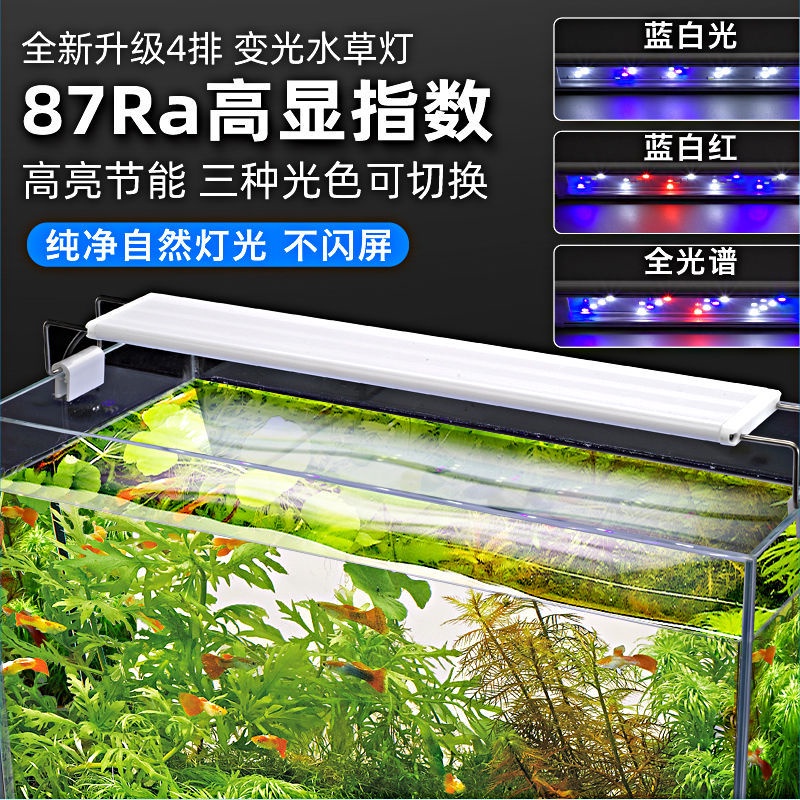 Led 水族燈水草燈2呎水草燈2v 魚缸燈架防水高亮led草缸燈水族箱節能照明水草燈 蝦皮購物