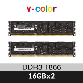 v-color全何Apple Mac Pro 專用DDR3 1866 32GB(16GBX2) R-DIMM伺服器記憶體