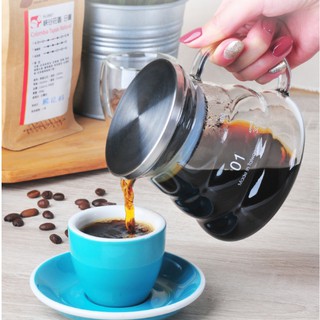 Tiamo雲朵玻璃壺 360cc / 600cc / 800cc 咖啡分享壺 .花茶壺 耐熱量杯.咖啡公壺使用 .