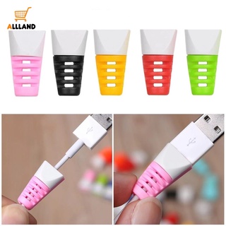 2pcs 彩色防斷裂電纜保護器線軸繞線器 / 加厚 USB 手機數據線保護套 / 彈簧線盒