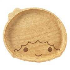 @凱蒂日式精品@Little Twin Star 雙子星 KIKI 造型木質飾品盤 肥皂盤 小木盤 小物盤《棕、大臉》