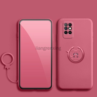 外殼 INFINIX NOTE 8 手機殼帶支架軟蓋和液態矽膠卡通支架