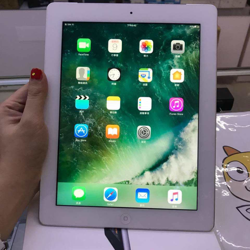 %免運費Apple iPad4 9.7吋 WiFi 16G/32G/64G 中古平板 二手平板 實體店臺中 9成新