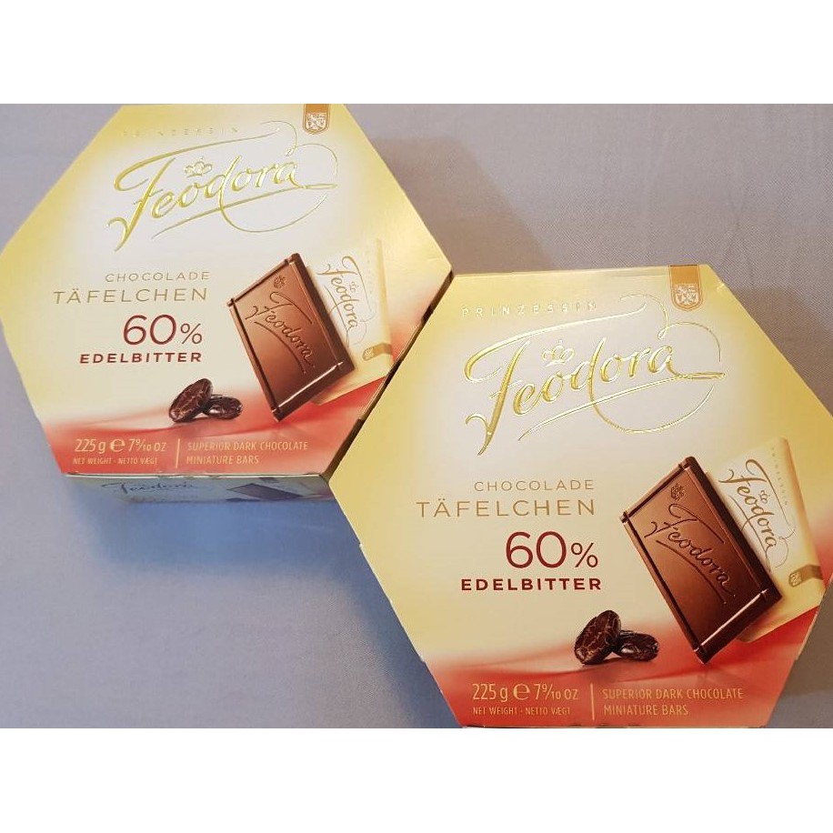 德國feodora 巧克力75 60 賭神巧克力薄片225g 盒 30片 蝦皮購物