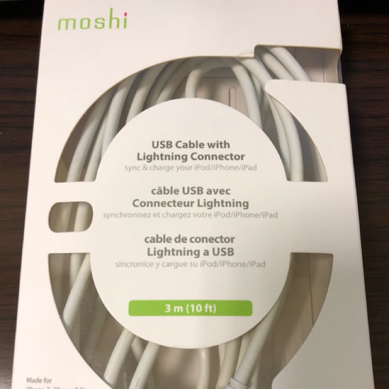 Moshi 3m 3米 3公尺 lightning 傳輸線