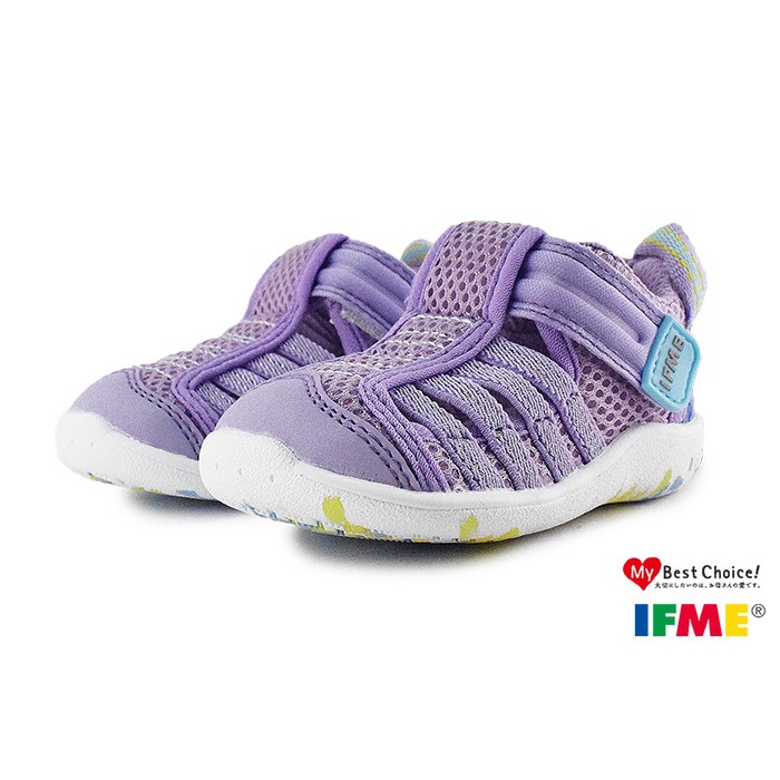 【IFME】日本機能透氣水涼鞋／寶寶機能學步涼鞋／小童休閒運動鞋(薰衣草紫色)