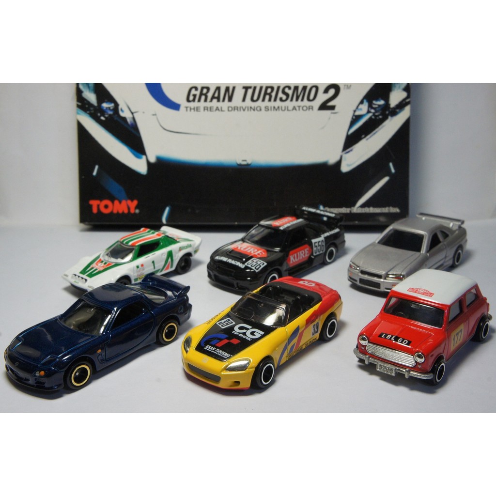 TOMY(tomica)小汽車 絕版電玩賽車套裝組 RX-7 S2000 Mini GT-R (跑車模型車)Sony