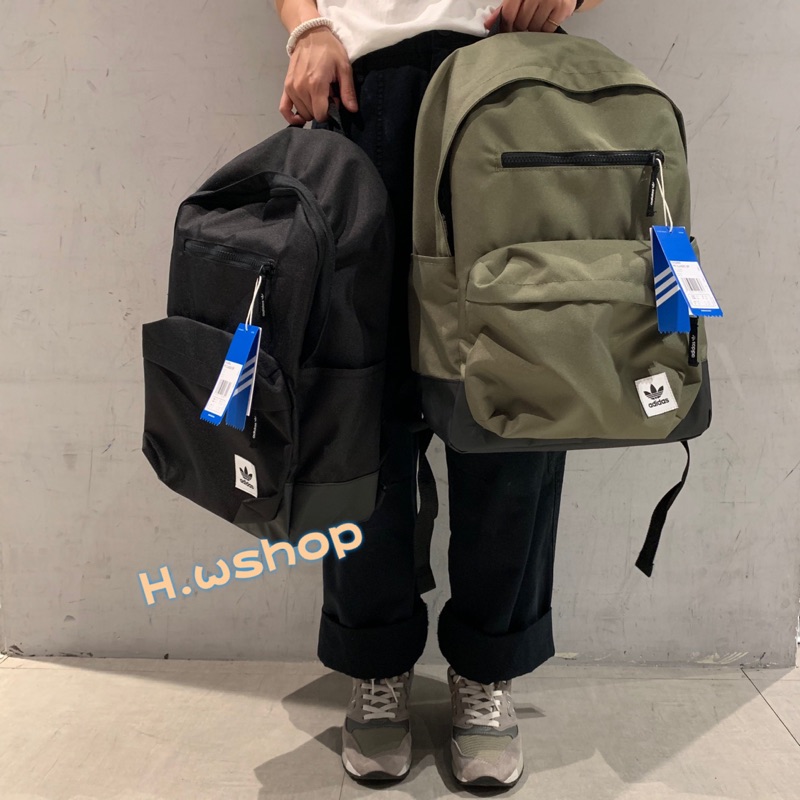 H.w代購）Adidas Backpack 後背包筆電包雙肩包休閒黑EK2882 綠EK2880 | 蝦皮購物