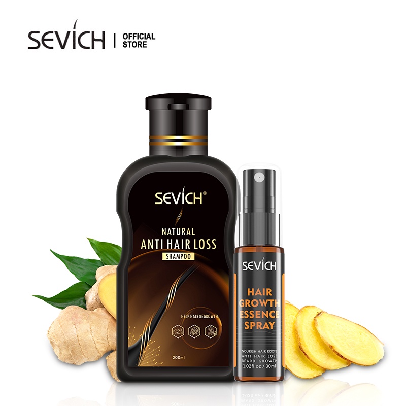 SEVICH 生薑洗髮精穩固髮根保濕順滑200ml 護理頭皮噴霧30ml