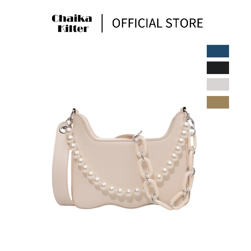 Chaika Kilter 女包 2022 新款時尚手機包 高級感珍珠鏈條包 側背包 單肩斜背包女 CK684