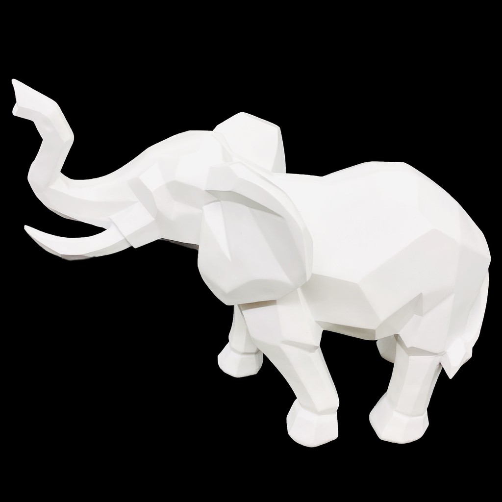 日本高山 擺飾 動物吉祥 招財 白色立體感大象 擺飾品  日本直送 日本設計