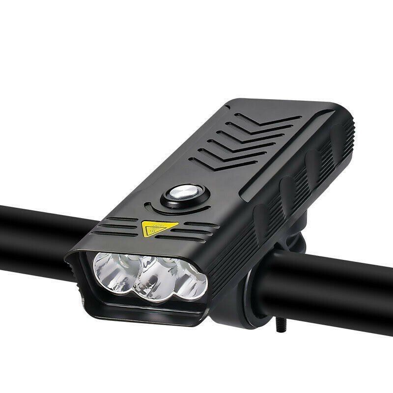 新款腳踏車燈5T6山地車頭燈LED手電筒夜騎雙燈內置電池USB充電3T6腳踏車燈