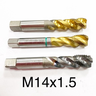 日本OSG YAMAWA中古高速鋼鍍鈦螺旋絲攻M14x1.5 HSSE CPM TICN【元新切削刀具】