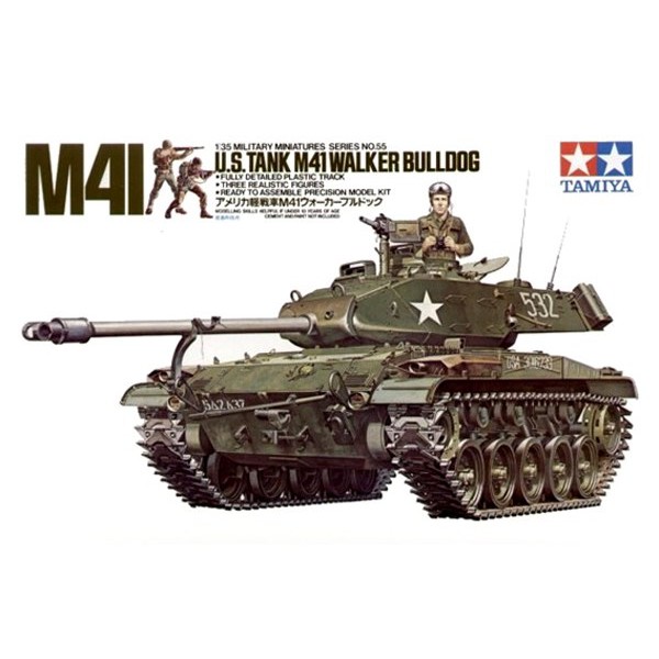 【小短腿玩具世界】TAMIYA 田宮 35055 美國 M41 輕型戰車 含3個人形士兵 1/35
