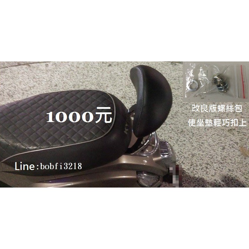 TEB 台中安心後靠背 5mm厚支架 魅力 饅頭 後靠背 英倫 水鑽 消光 施華 果凍 MANY 110 靠背 光陽