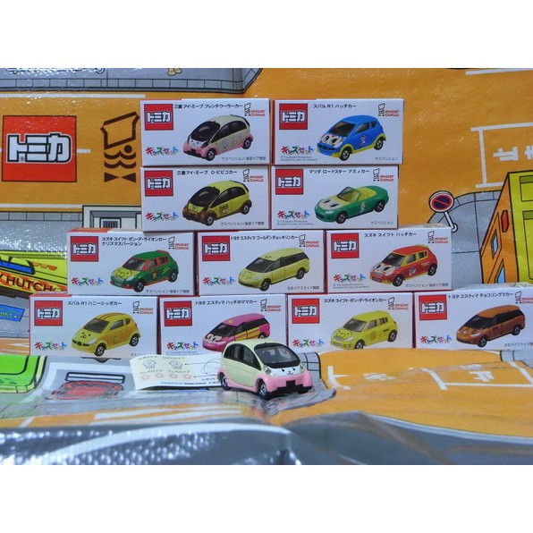 【絕版品】mister Donut/甜甜圈/11台車+地圖/迪士尼~TOMY TOMICA