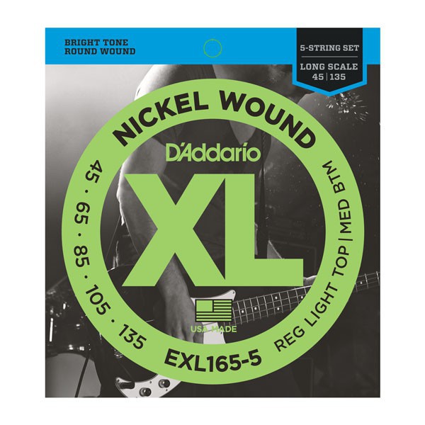 D'Addario EXL165-5 (45-135) Bass 5弦套弦[唐尼樂器]