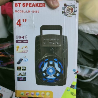 LM-S460 4吋手提藍芽音箱 可插usb隨身碟 記憶卡 外接麥克風 藍芽連接手機 顏色隨機出貨 全新未拆