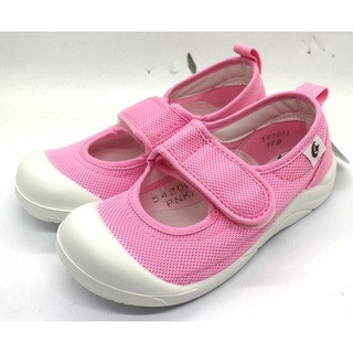 【艾莉絲童鞋】MoonStar日本月星機能童鞋-抗菌防滑絆帶室內鞋-粉(日本製造生產的唷)(MSCN022)